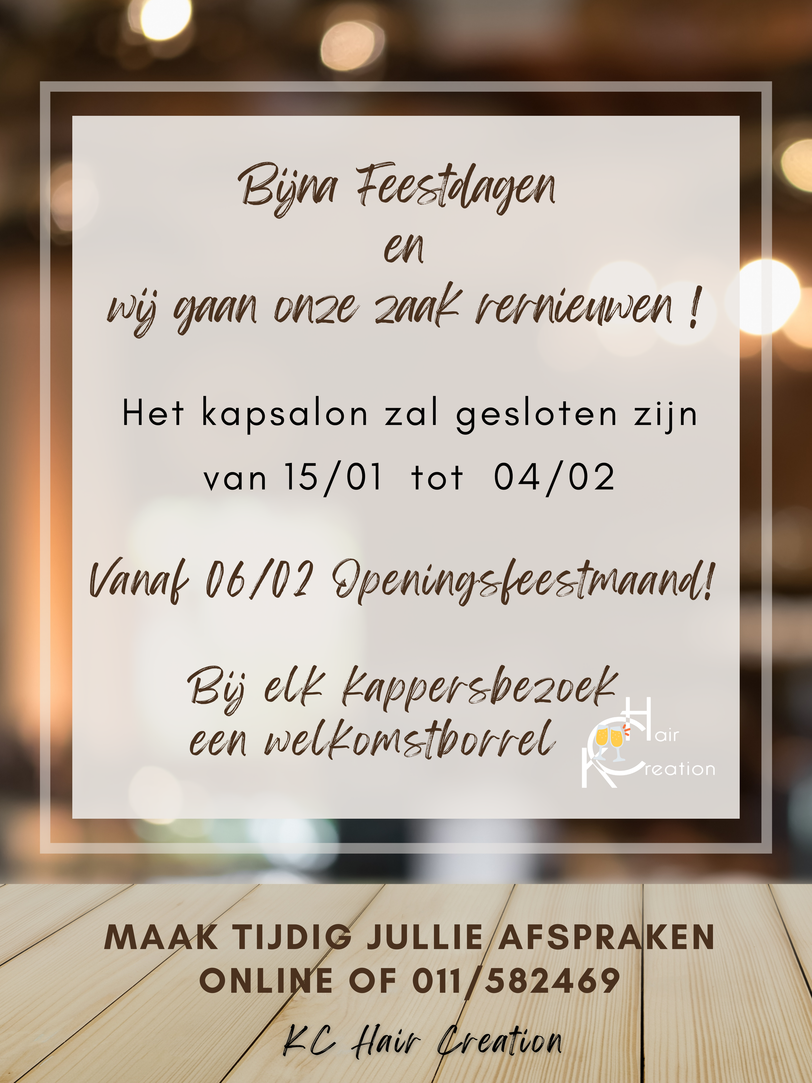 Wij Vernieuwen onze zaak!
