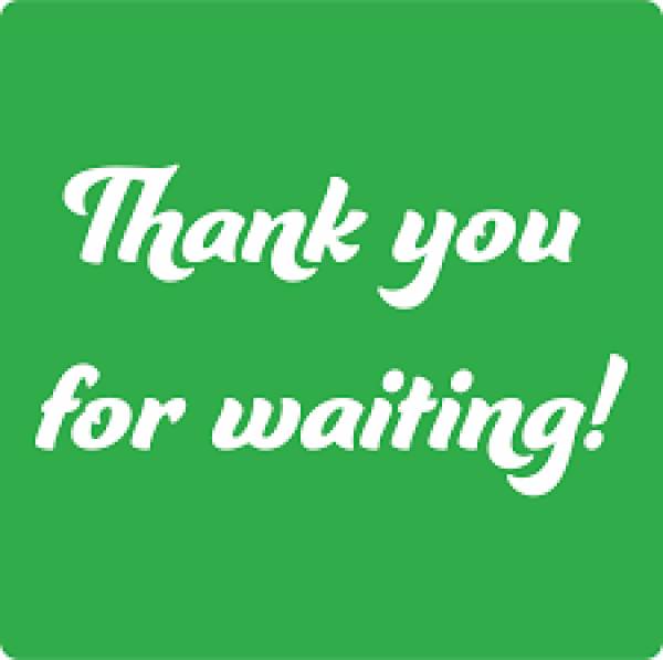 Thank you for waiting